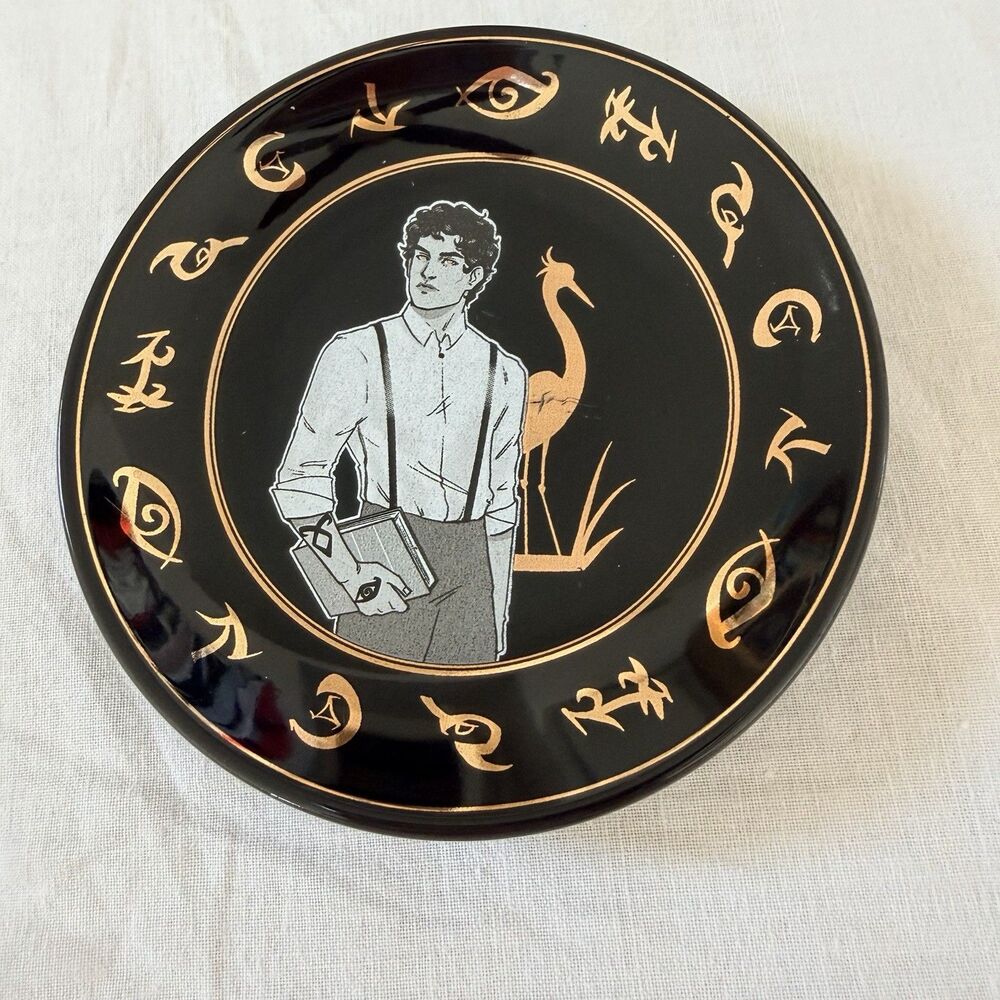 Cassandra Clare FairyLoot Shadowhunters Rune Plate Black Gold Trinket Dish